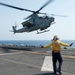 CH-46E Sea Knight departs USS Makin Island