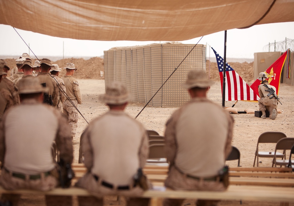 Marines honor, remember fallen brother in southern Helmand