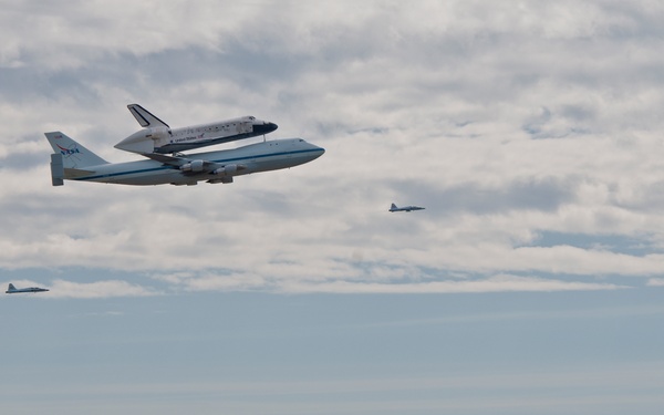 Space Shuttle fly-by