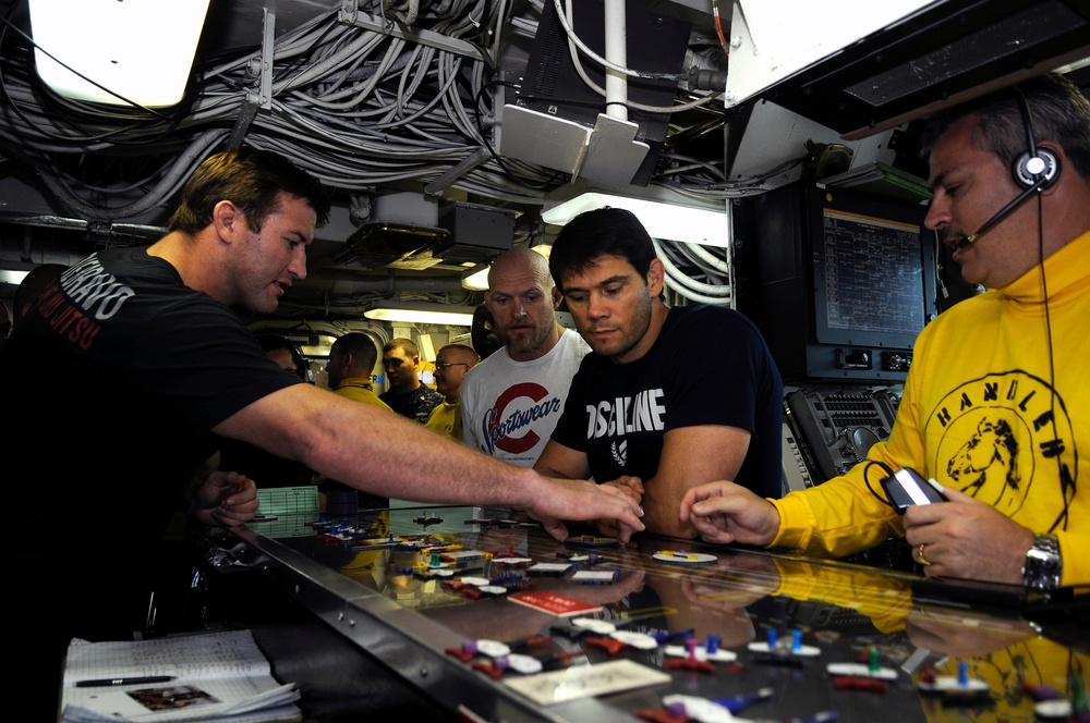 UFC fighters aboard USS Abraham Lincoln