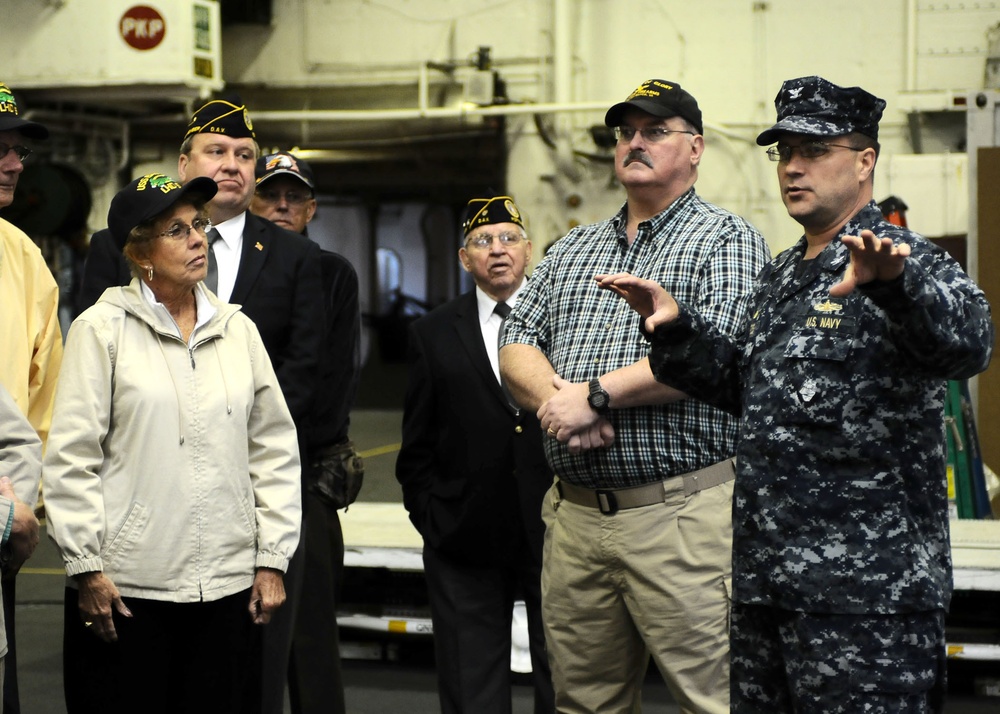 Veterans tour USS Bataan