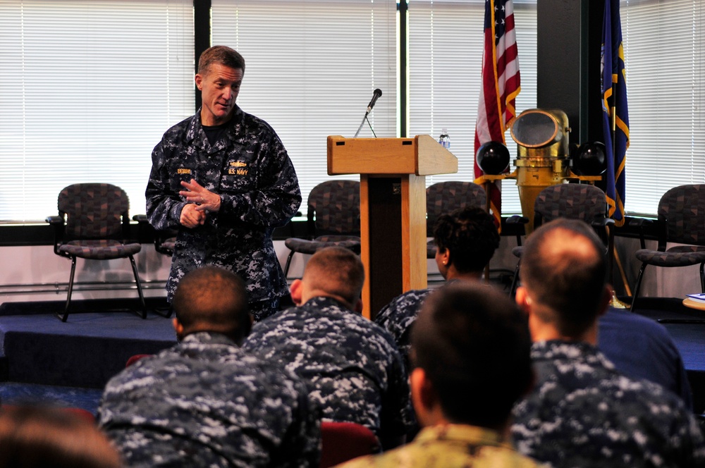 All-hands call in Navy Operational Support Center, Everett