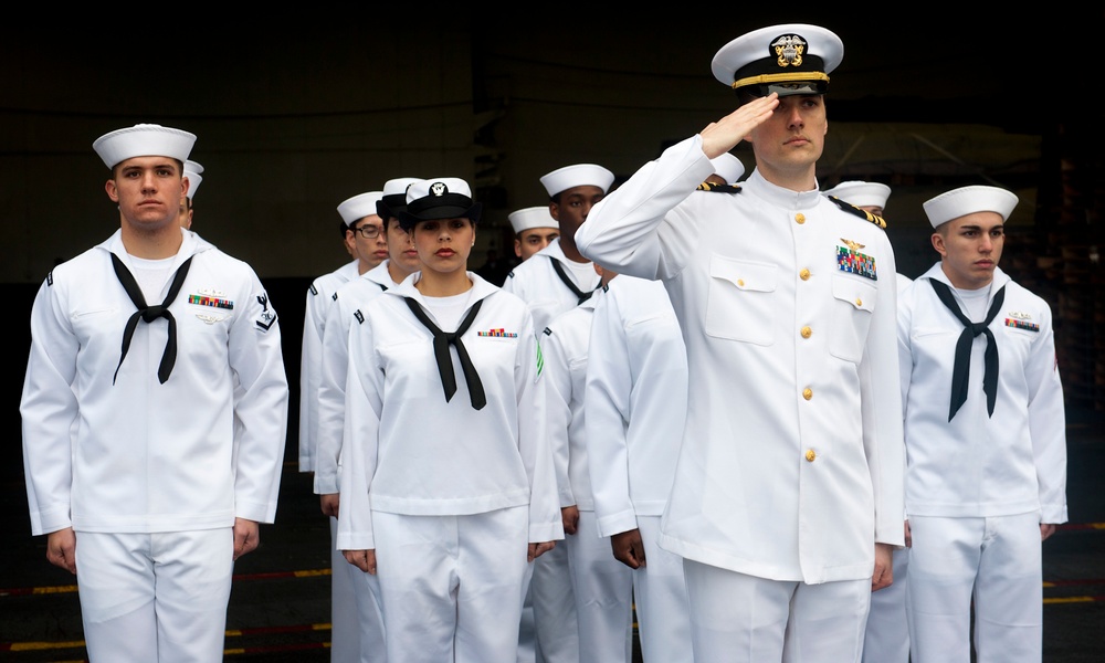 Burial at sea ceremony