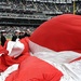 Navy sailors unfurl flag at White Sox opener