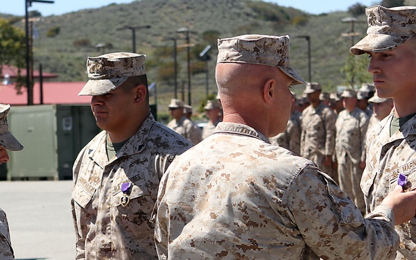 Marines, sailors receive Purple Heart Medals