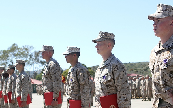 Marines, sailors receive Purple Heart Medals