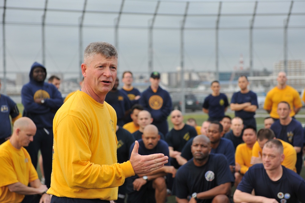 West participates in early morning training