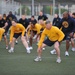 West participates in early morning training