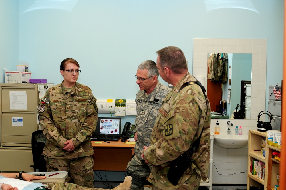 Maj. Gen. Stone tours Kandahar Air Field’s NATO Role 3 Multinational Hospital