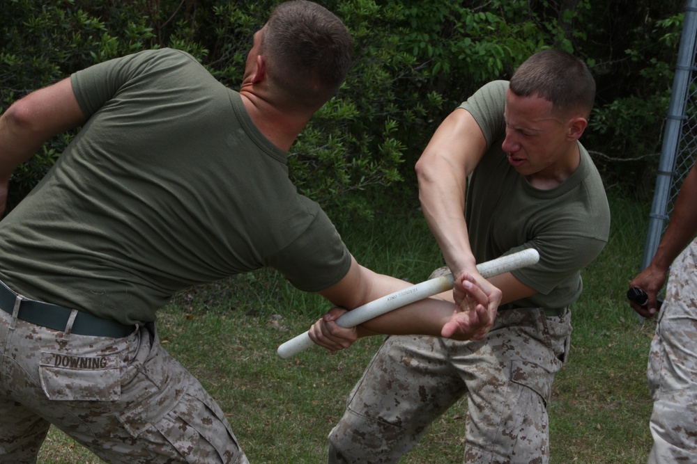 APS-12: Ground Combat Element pushes through pain of OC during Non-Lethal Weapons &amp; Tactics training