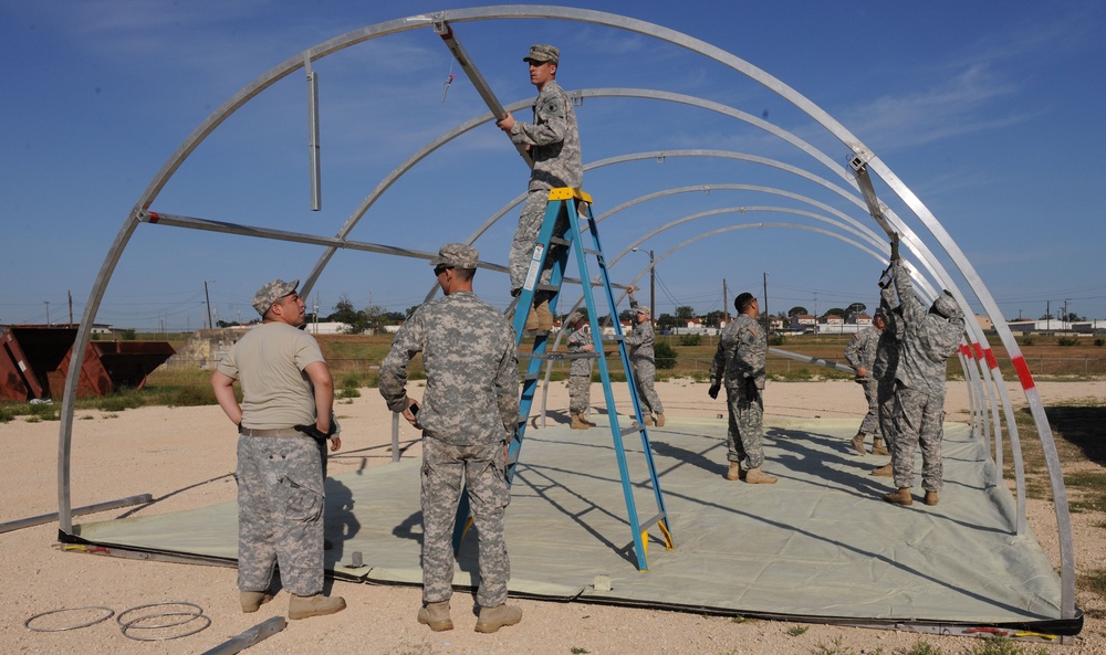 US Army South pitches tents in preparation for upcoming training