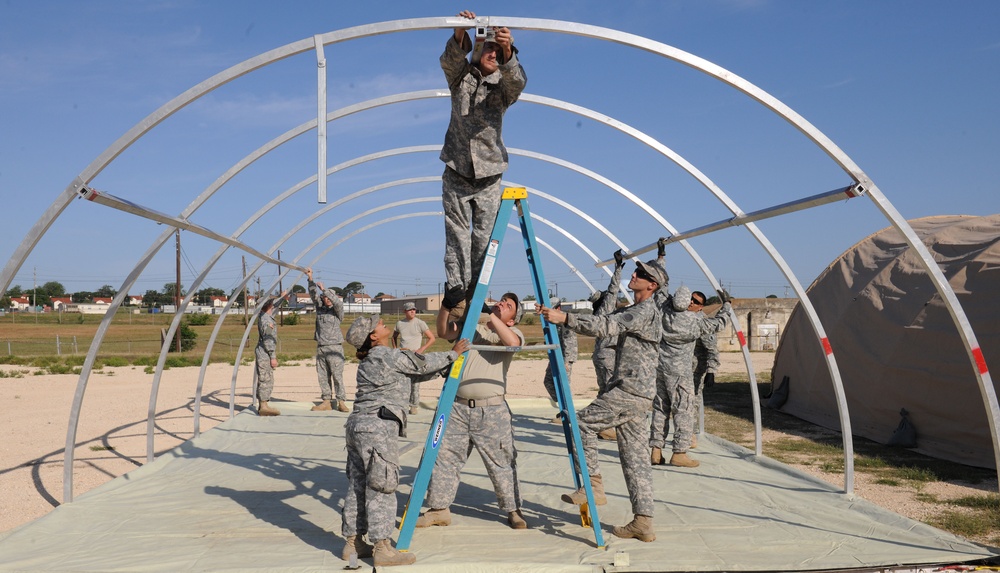 US Army South pitches tents in preparation for upcoming training