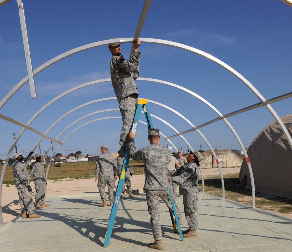 US Army South pitches tents in preparation for upcoming training