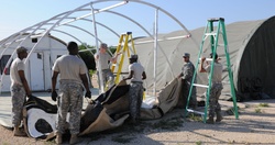 US Army South pitches tents in preparation for upcoming training [Image 10 of 24]