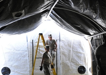US Army South pitches tents in preparation for upcoming training