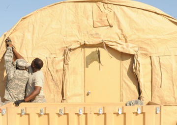 US Army South pitches tents in preparation for upcoming training
