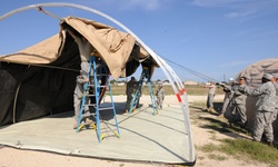 US Army South pitches tents in preparation for upcoming training [Image 18 of 24]