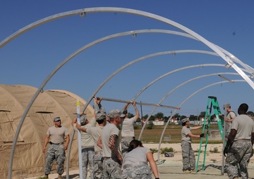US Army South pitches tents in preparation for upcoming training