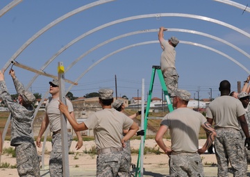 US Army South pitches tents in preparation for upcoming training