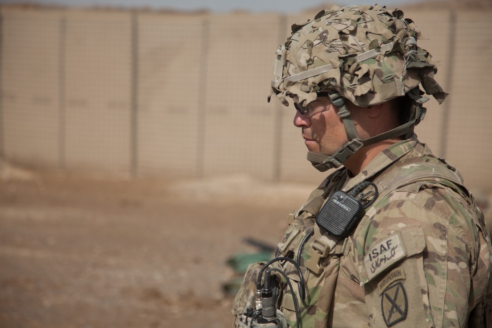 Overseeing a range on FOB Aziz Ullah