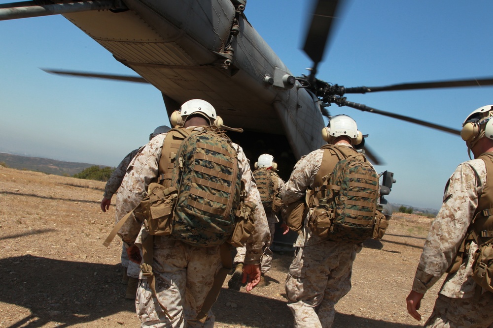 Conditioning hike and Helo troop lift