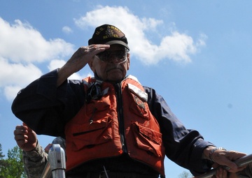 Saluting before boarding the vessel
