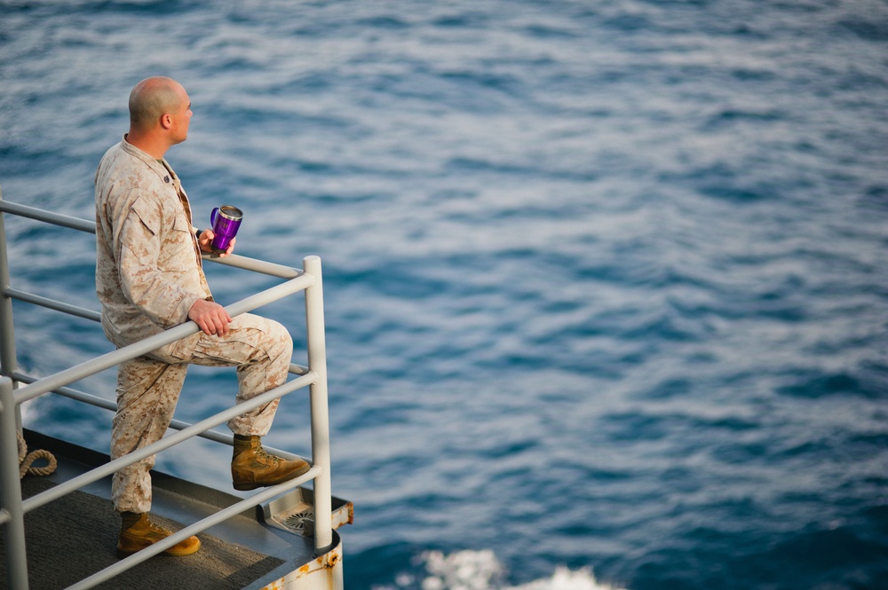 Marine deployed aboard USS Pearl Harbor