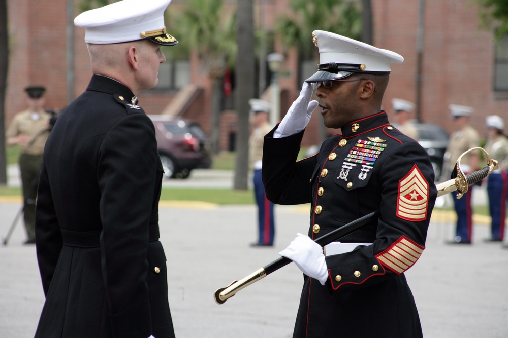 Sgt. Maj. Dwayne Farr post and relief ceremony