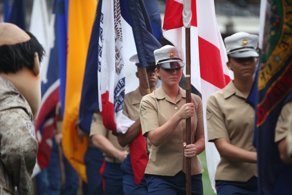 1st MLG carry state flags for Padres game