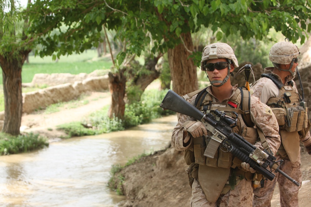Marines on patrol in southwest Afghanistan
