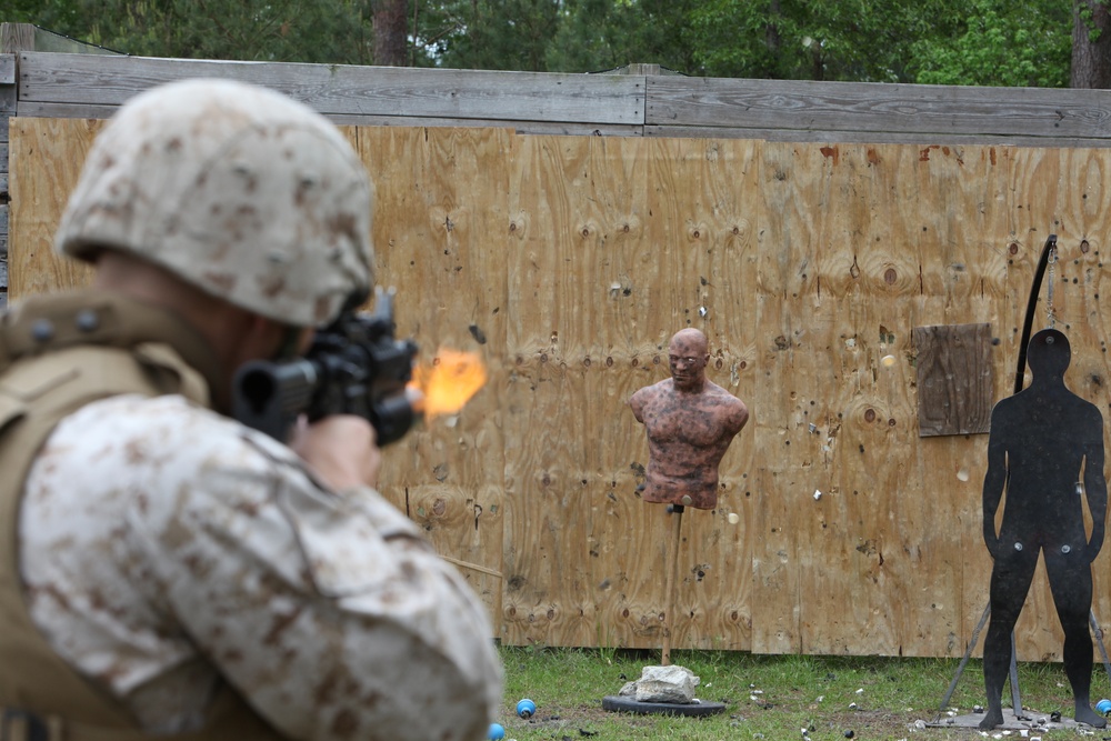 APS-12: GCE takes up shields to hold the line, during Non-Lethal Weapons &amp; Tactics training
