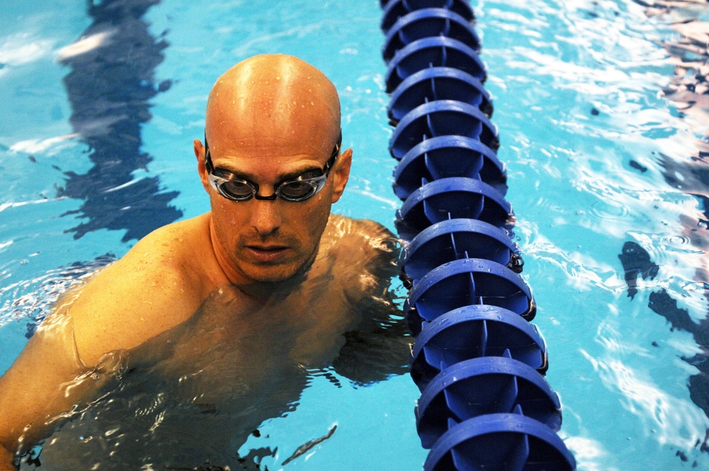 Warrior Games 2012 Swimming practice