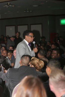 D.L. Hughley arrives, brings comedy, laughter to station residents
