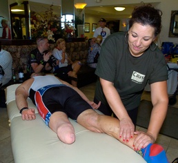 Massaging away the miles