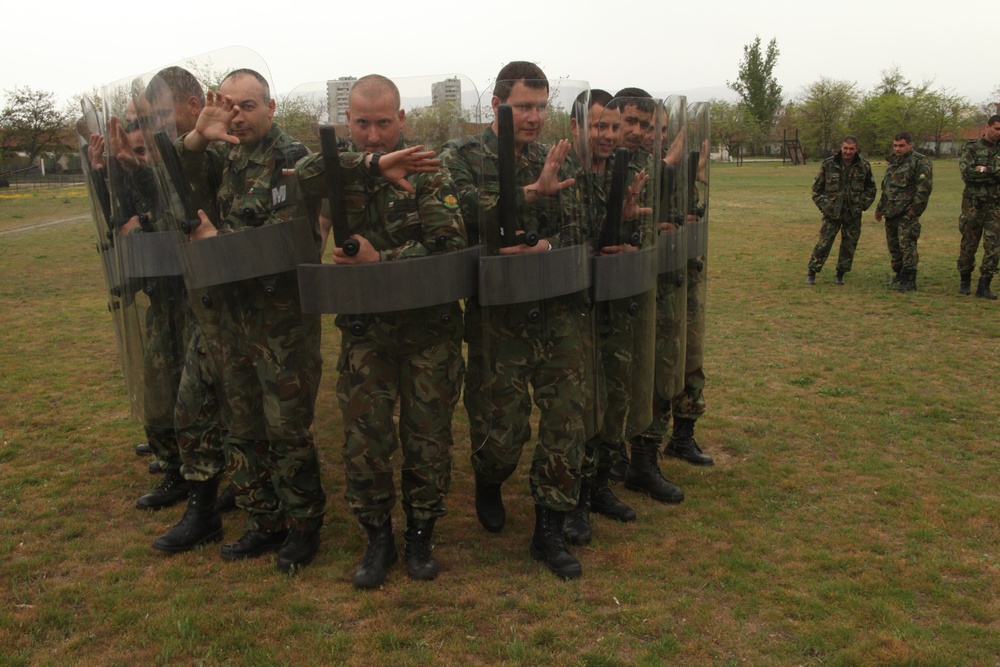 Riot-Ready Marines Display Non-Lethal Capabilities to Bulgarians