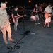 Award-winning country music superstar Toby Keith sing “Who’s Your Daddy” to the 2500 Army, Navy, Air Force, Marines, French military, Japanese military, and civilian employees watching the concert at Camp Lemonnier
