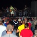 Award-winning country music superstar Toby Keith speaks in between the song to the 2500 Army, Navy, Air Force, Marines, French military, Japanese military, and civilian employees watching the concert at Camp Lemonnier