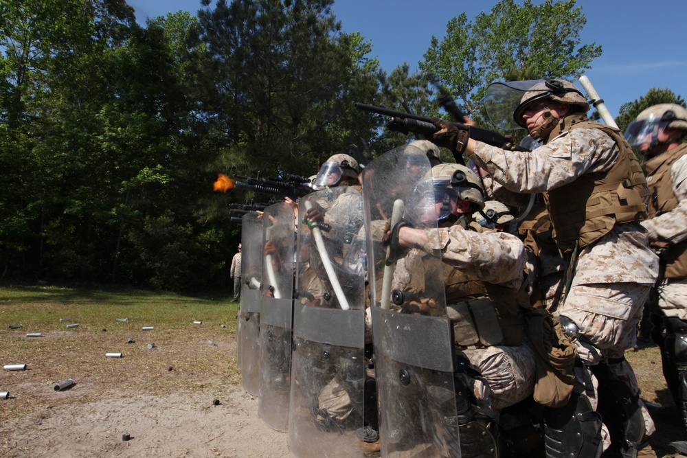 APS-12: GCE quiets riots in final exercise, during Non-Lethal Weapons &amp; Tactics training