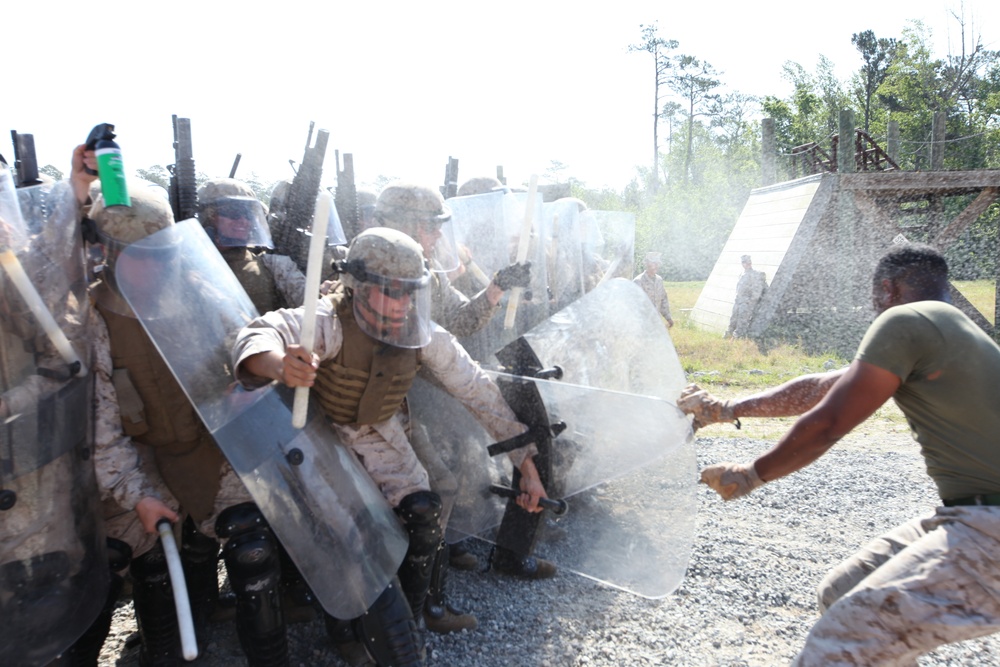 APS-12: GCE quiets riots in final exercise, during Non-Lethal Weapons &amp; Tactics training
