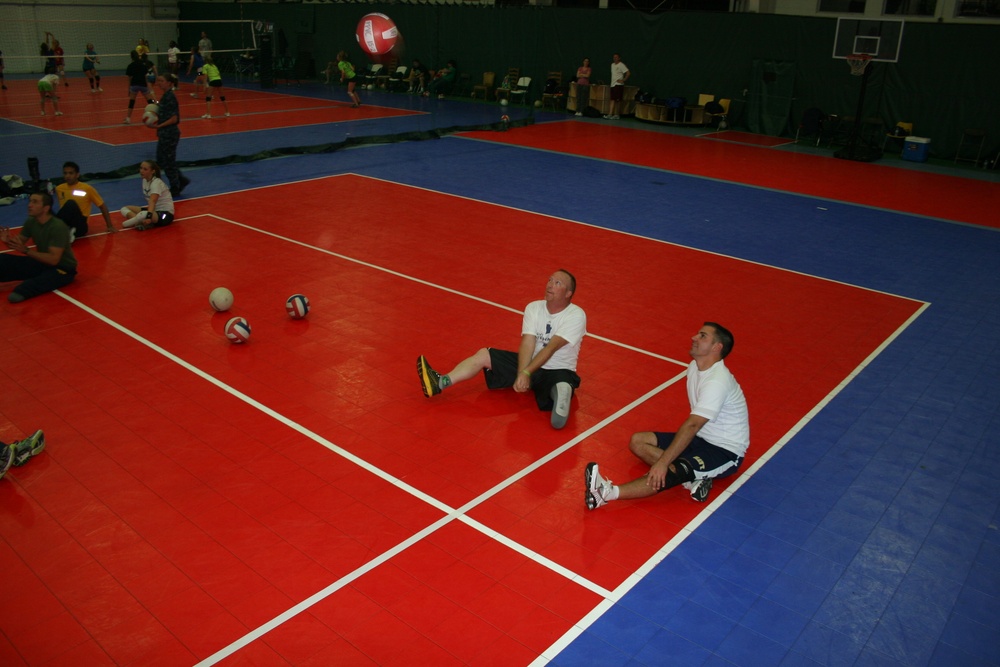 Navy and Coast Guard Warrior volleyball team trains for 2012 Warrior Games