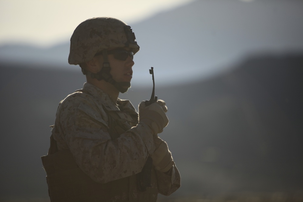 Marines resupply at Observation Post Shrine