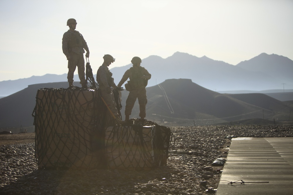 Marines resupply at Observation Post Shrine