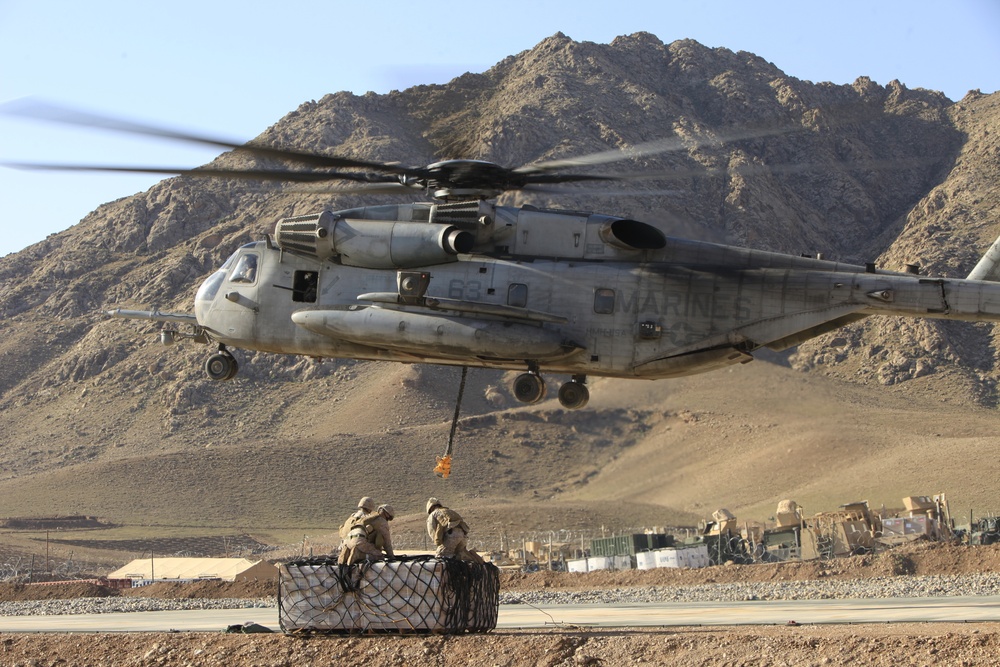 Marines resupply at Observation Post Shrine