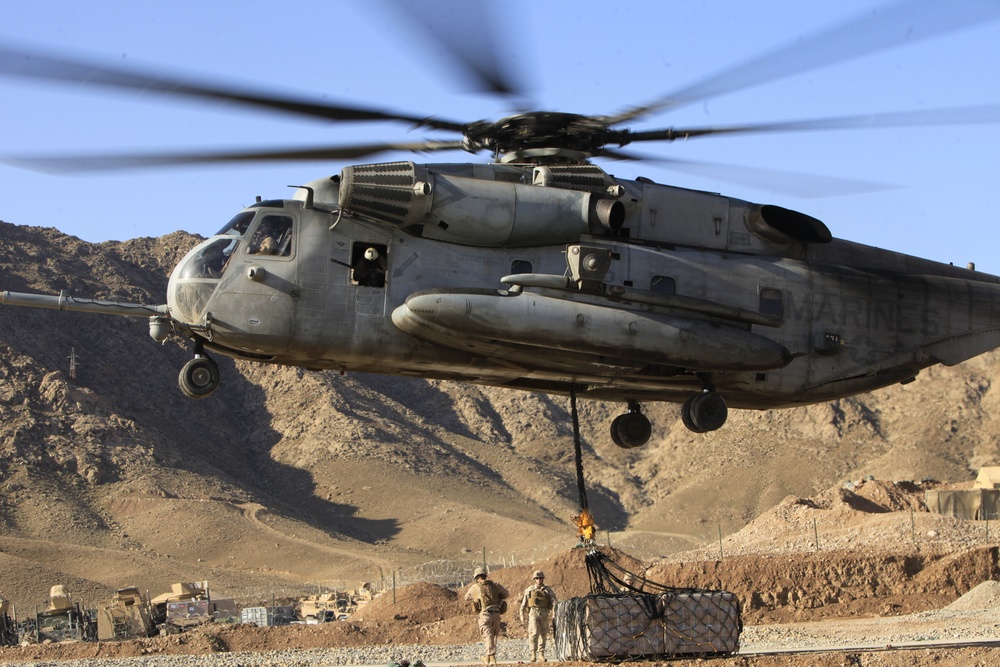 Marines resupply at Observation Post Shrine