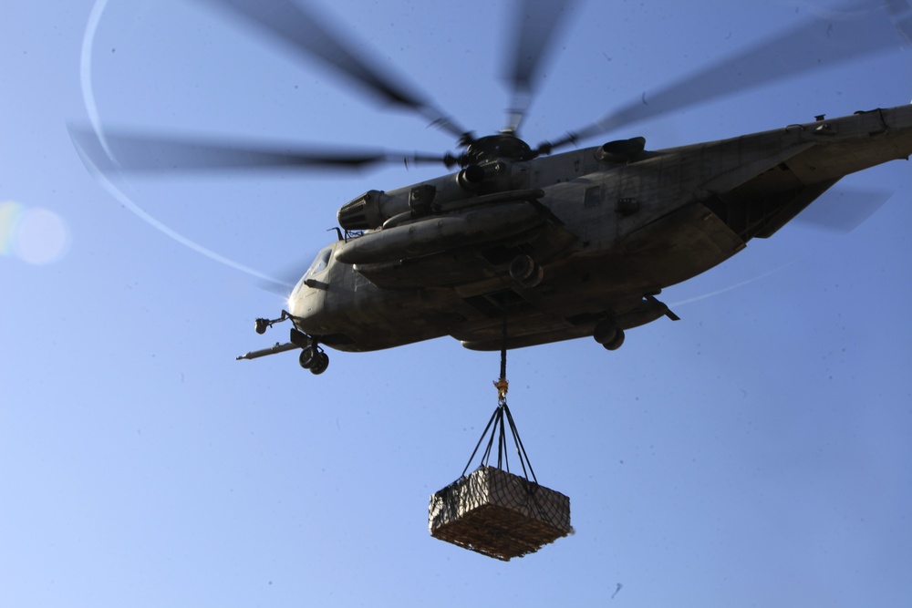 Marines resupply at Observation Post Shrine