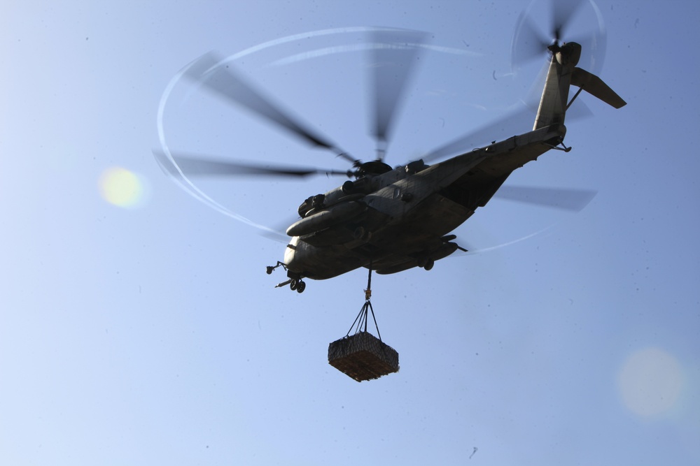 Marines resupply at Observation Post Shrine