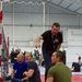 Members of Team Navy/Team Coast Guard practice sitting volleyball for the 2012 Warrior Games.
