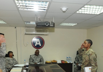 SAMC board inducts soldier