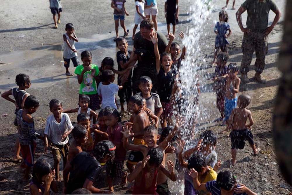 Crow Valley cool down: U.S. Marines bring water park to Philippine villagers