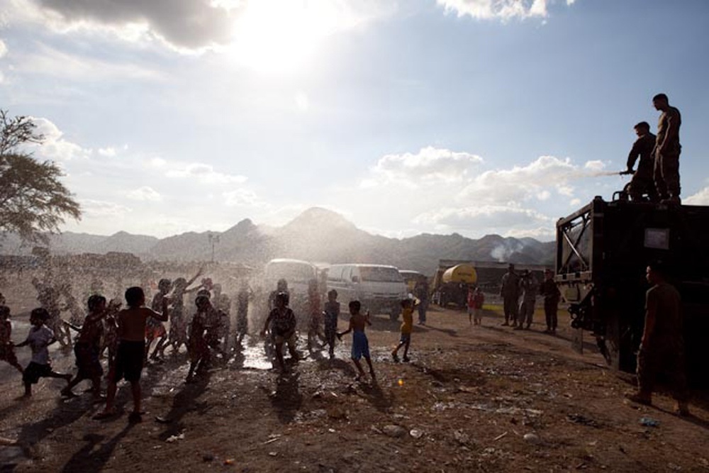 Crow Valley cool down: U.S. Marines bring water park to Philippine villagers